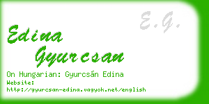 edina gyurcsan business card